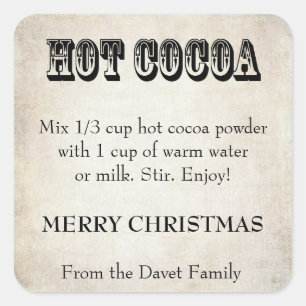 Customizable Hot Cocoa Label BG04