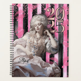 Customizable Hot Pink Marie Antoinette Inspired  Planner