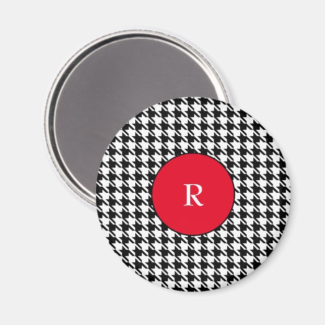 Customizable Houndstooth 2.25" Button Magnet (Front/Back)