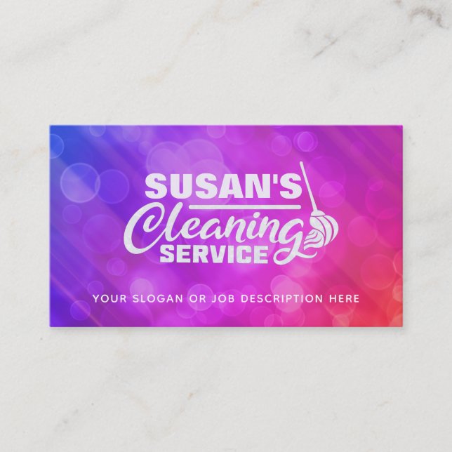 Customizable House Cleaning Business Cards (Front)