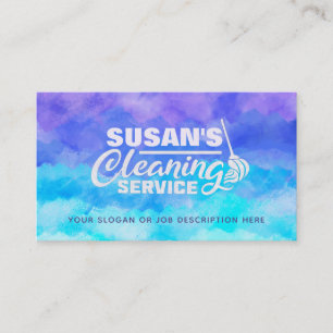 Customizable House Cleaning Business Cards