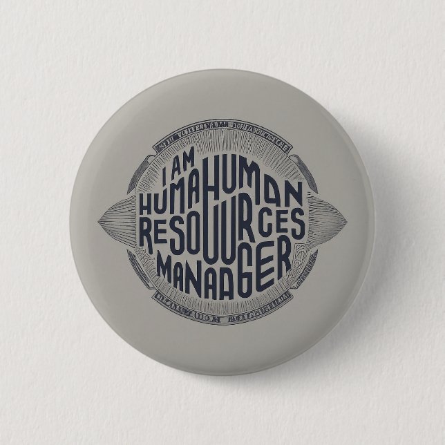 Customizable Human Resources Manager 2 Inch Round Button (Front)