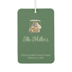 Customizable Hunter Green Golf Course Wedding  Air Freshener