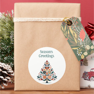  Customizable Hygge Scandinavian Minimalist   Classic Round Sticker