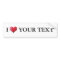 Customizable I Heart Bumper Sticker 0001
