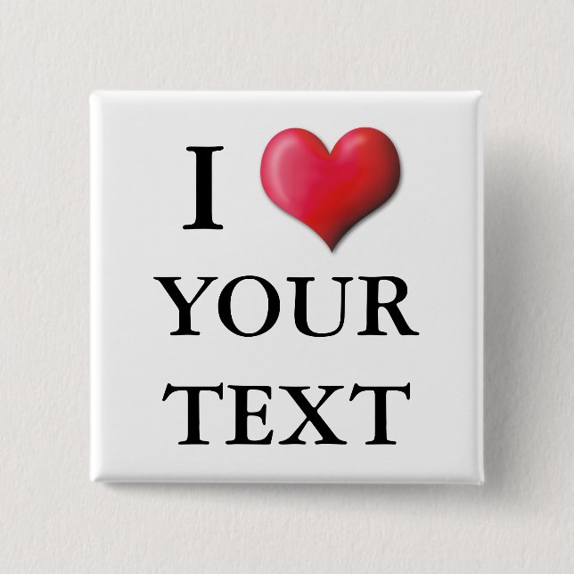Customizable I Heart Button 0002 (Front)