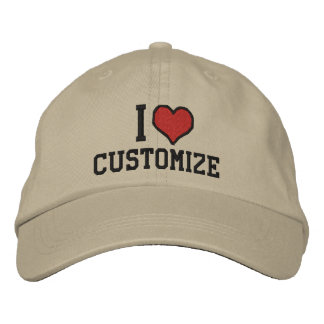 Customizable I Heart Embroidered Hat