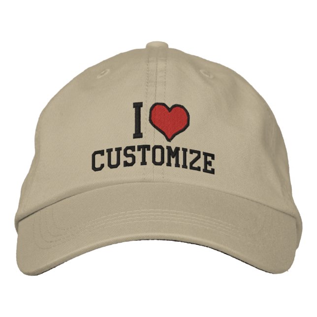 Customizable I Heart Embroidered Hat (Front)