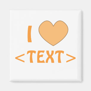 Customizable I Heart Magnet 0008