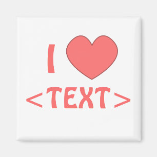 Customizable I Heart Magnet 0009