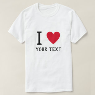 Customizable 'I Heart' Personalized T-Shirt