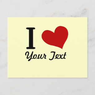 Customizable I Heart Postcard