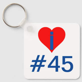 Customizable I Heart  president Keychain