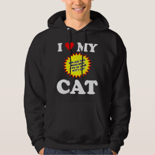 CUSTOMIZABLE I Love My Cat Hoodie