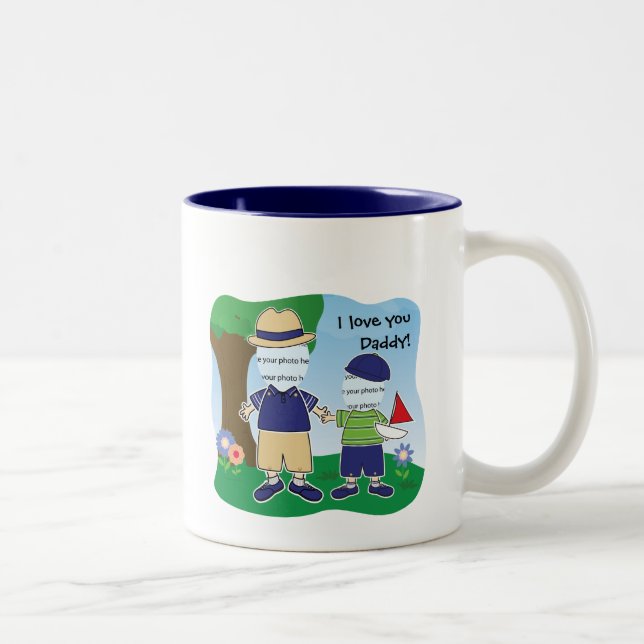 Customizable I Love You Daddy Two-Tone Coffee Mug (Right)