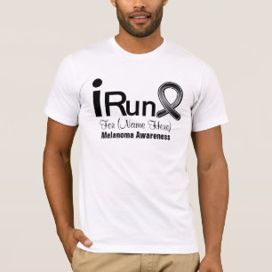 Customizable I Run For Melanoma Awareness T-Shirt