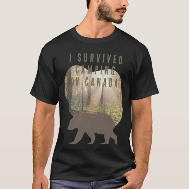 Customizable I survived camping in Canada T-Shirt (Front)