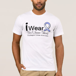 Customizable I Wear Esophageal Cancer Ribbon T-Shirt