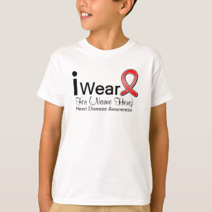 Customizable I Wear Heart Disease Ribbon T-Shirt