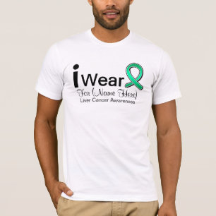 Customizable I Wear Liver Cancer Ribbon T-Shirt