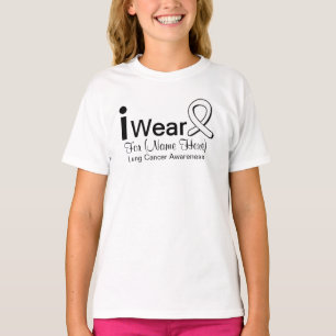 Customizable I Wear Lung Cancer Ribbon T-Shirt