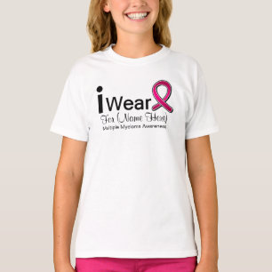Customizable I Wear Multiple Myeloma Ribbon T-Shirt