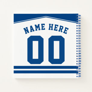 Customizable Ice Hockey Jersey Notebook