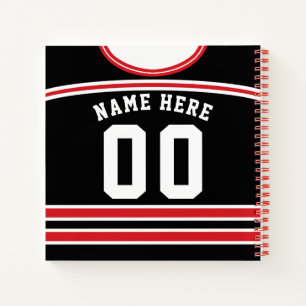 Customizable Ice Hockey Jersey Notebook