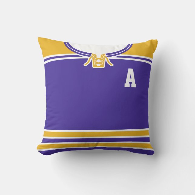 Customizable Ice Hockey Jersey Pillow Cushion (Front)