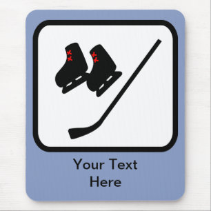 Customizable Ice Hockey Logo Mouse Pad