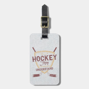 Customizable Ice Hockey Luggage Tag Template