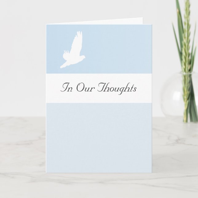 Customizable In Our Thoughts / Prayers Sympathy Card (Front)
