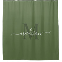 Customizable Initial & Name with Loden Green