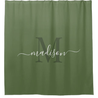 Customizable Initial & Name with Loden Green