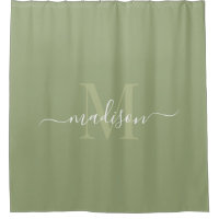 Customizable Initial & Name with Sage Green