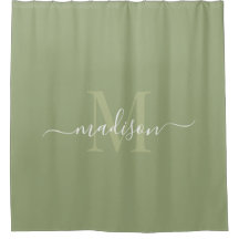 Customizable Initial & Name with Sage Green
