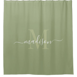 Customizable Initial & Name with Sage Green