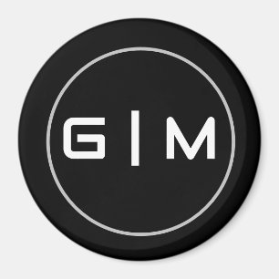 Customizable initials name magnet