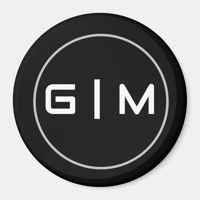 Customizable initials name magnet (Front)