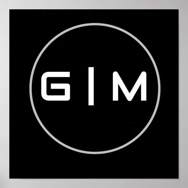 Customizable initials name poster (Front)