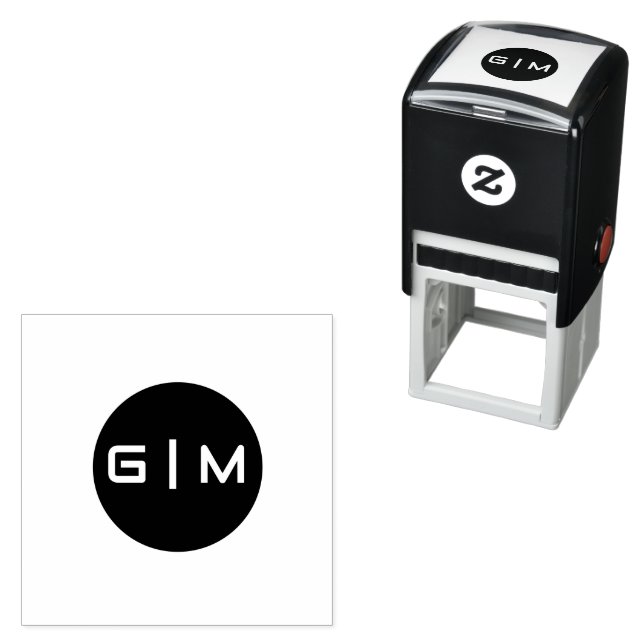 Customizable initials name self-inking stamp (In Situ)