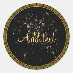 Customizable, insert your own text, template  classic round sticker