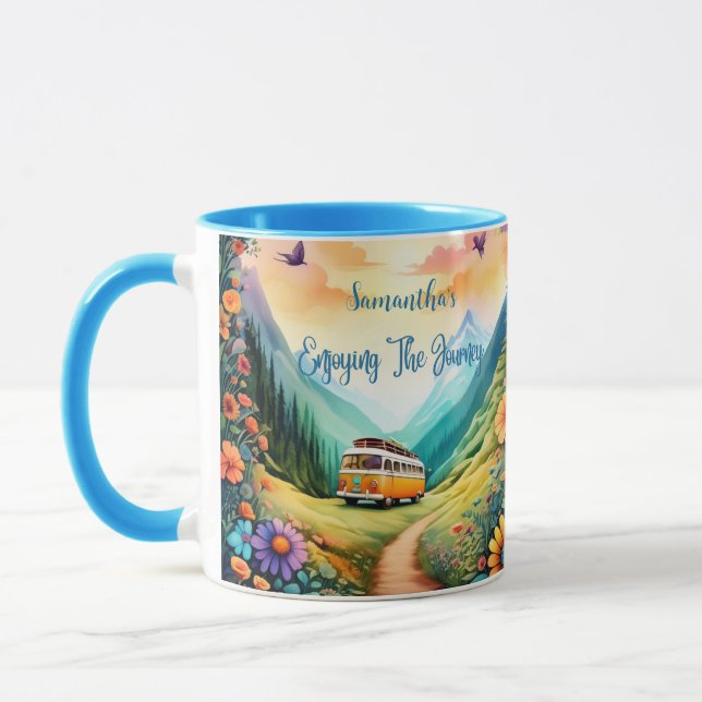 Customizable Inspiring Positive Vibe Quote.  Mug (Left)