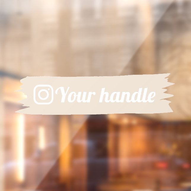 Customizable Instagram Logo Boho Modern Minimal Window Cling (Sheet 2)