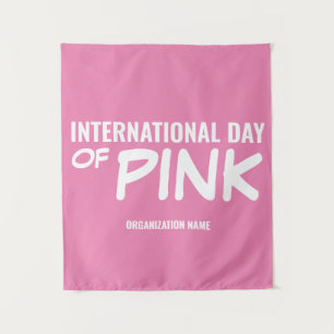 Customizable International Day of Pink Tapestry