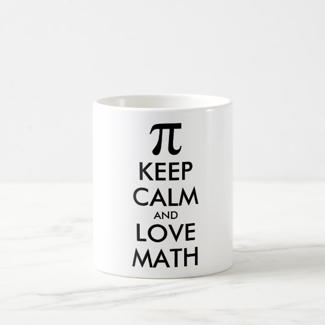 Customizable Internet meme KEEP CALM and LOVE MATH Coffee Mug (Center)