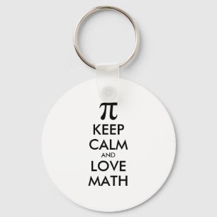 Customizable Internet meme KEEP CALM and LOVE MATH Keychain