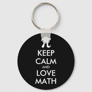 Customizable Internet meme KEEP CALM and LOVE MATH Keychain
