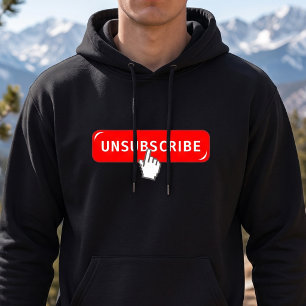 Customizable Introvert Humour - Unsubscribe Button Hoodie