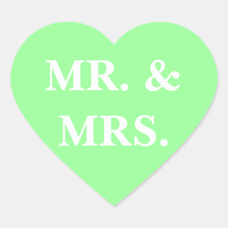 Customizable Invitation Mint Green Heart Sticker